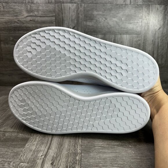 Adidas Advantage Women's size 9.5 White Bliss Lilac Leather Casual Shoes - Picture 8 of 8